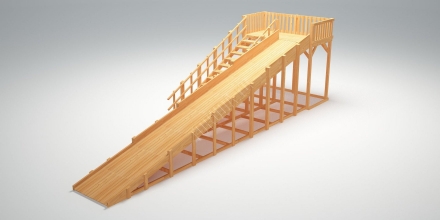 Зимняя горка TORUDA Север wood-8 (скат 9 м), фото 2