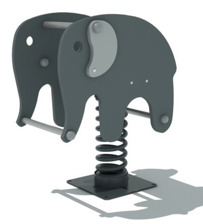 Качалка на пружине КНП Слон для детской площадки, фото 1