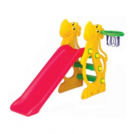 Горка &quot;Бегемот&quot; с баскетбольным кольцом, фото 1