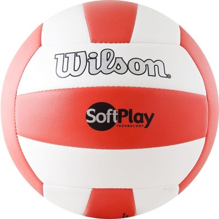 Мяч волейбольный &quot;Wilson Soft Play&quot;, размер 5, красно-бело-черный, фото 1