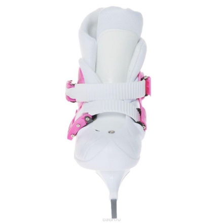 PW-219-1 коньки раздвижные р.33-36 (розовый/белый), фото 4