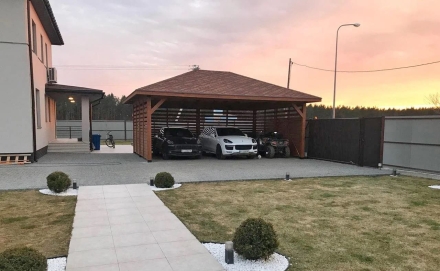 Навес для трех машин РИВЕРСАЙД Премиум комплектация, фото 5