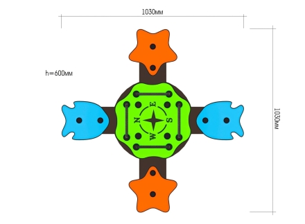 Качалка на пружине ЛД042007 для детской площадки, фото 2