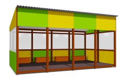 Теневой навес Классика ВСТ 1513/1 18 м2 для улицы, фото 2 Теневой навес Классика ВСТ 1513/1 18 м2 для улицы, фото 2