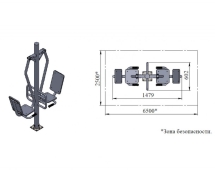 Уличный тренажер TORUDA "Жим ногами сдвоенный" Уличный тренажер TORUDA "Жим ногами сдвоенный"
