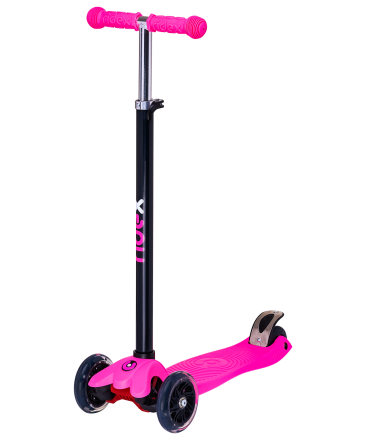 Самокат 3-колесный Snappy 3D, 120/80 мм, розовый, фото 1
