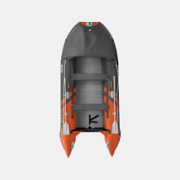 Gladiator C 400 AL ACTIVE Оранжево-темносерый моторная лодка ПВХ Алюминиевый пайол, фото 4