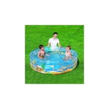 Бассейн круглый Морская жизнь, бортик - 3 кольца, 150х53 см (51045B)