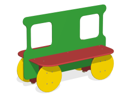 Лавочка Вагончик МФ-05.5 двойная для детской площадки