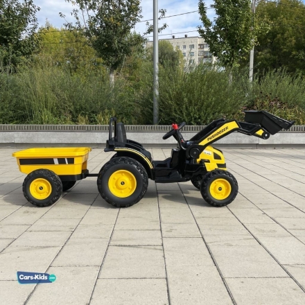Электромобиль трактор c прицепом Harley Bella HL389-TRAILER желтый, фото 2