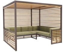 Пергола Софт 2, с перегородкой