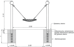 Качели гнездо Прованс КЧ502.00.1 для детских площадок, фото 4 Качели гнездо Прованс КЧ502.00.1 для детских площадок, фото 4