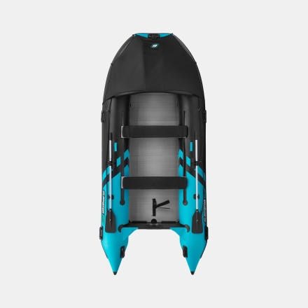 Gladiator C 400 AL ACTIVE Черно-бирюзовый моторная лодка ПВХ Алюминиевый пайол, фото 5