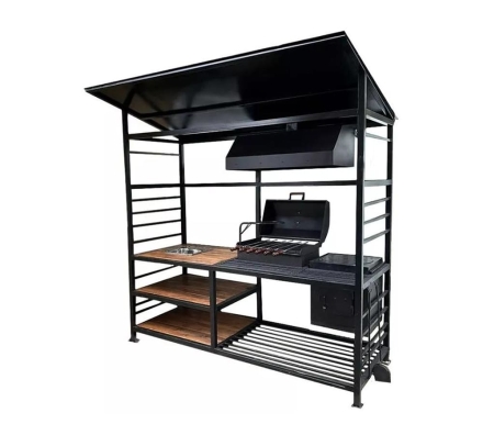 Мангал Лофт с мойкой, крышкой барбекю и вытяжкой AL - Гриль-Лаундж, фото 1