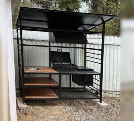 Мангал Лофт с мойкой, крышкой барбекю и вытяжкой AL - Гриль-Лаундж, фото 2