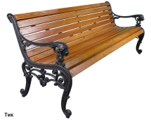 Скамейка уличная Лев, Лиственница 2 м Скамейка уличная Лев, Лиственница 2 м