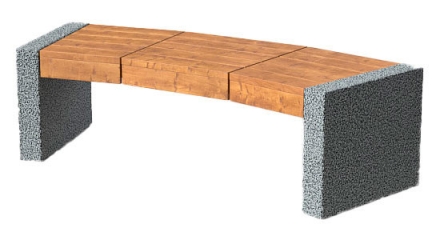 Скамья бетонная С-54, фото 1