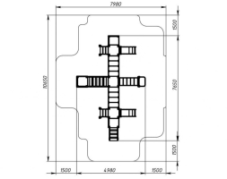 Детская игровая площадка Королевство (Коты) ДИК 1.15.05-11 H=750, фото 5
