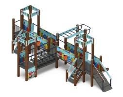 Детская игровая площадка Королевство (Коты) ДИК 1.15.05-11 H=750, фото 4