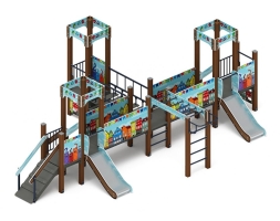Детская игровая площадка Королевство (Коты) ДИК 1.15.05-11 H=750, фото 2