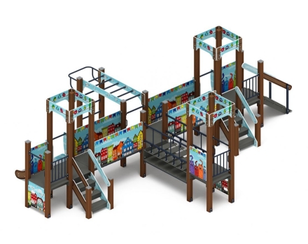 Детская игровая площадка Королевство (Коты) ДИК 1.15.05-11 H=750, фото 1