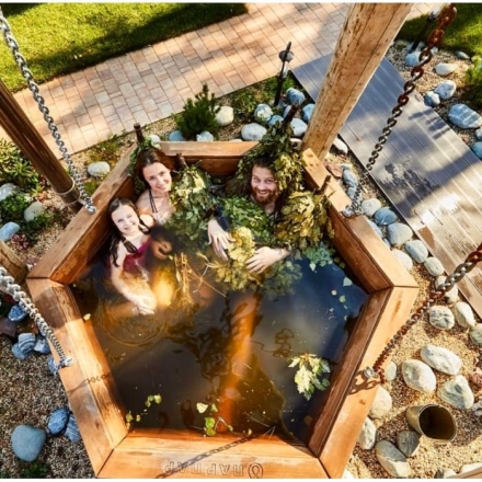 Сибирский банный чан &quot;Елисей Силович&quot; на бревнах + печь 1650 мм, фото 4