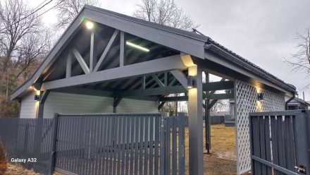Навес для автомобилей с хозблоком РИЧМОНД Несущий каркас, фото 7
