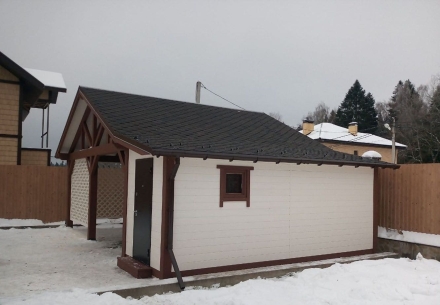 Навес для автомобилей с хозблоком РИЧМОНД Несущий каркас, фото 11