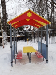 Игровой домик-беседка Romana 301.07.00 со столом и скамьями для детских площадок, фото 5 Игровой домик-беседка Romana 301.07.00 со столом и скамьями для детских площадок, фото 5