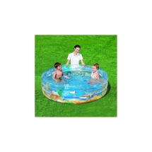Бассейн круглый Морская жизнь, бортик - 3 кольца, 170х53 см (51048B)