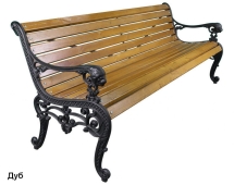 Скамейка уличная Лев, Лиственница 1,8 м Скамейка уличная Лев, Лиственница 1,8 м