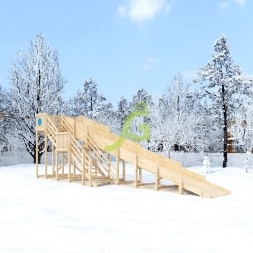 Зимняя горка "IgraGrad Snow Fox", скат 10 м, без окраски, фото 4