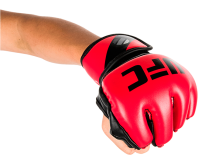 (UFC Перчатки MMA для грэпплинга 5 унций красные L/XL)