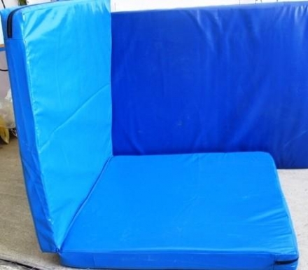 Мат гимнастический складной в 2 раза размер 1х2х0,1м чехол винилискожа, фото 1