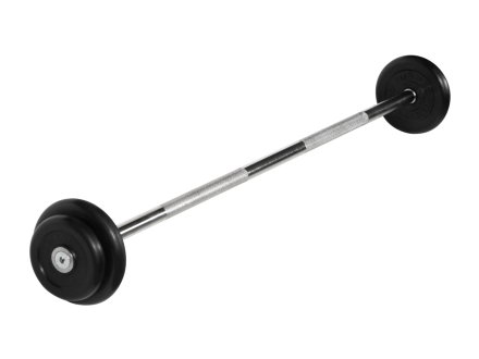 Штанга неразборная &quot;Barbell&quot; с чёрными дисками d 25 мм, 12,5 кг, фото 1