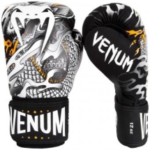 Перчатки боксерские Venum Dragon's Flight Black/White