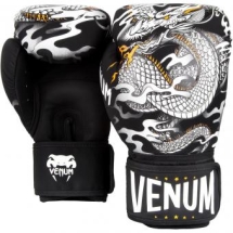 Перчатки боксерские Venum Dragon's Flight Black/White