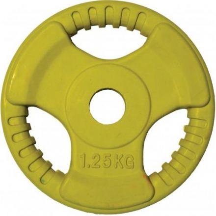 Диск обрезиненный ZSO цветной &quot;3 HANDLE&quot; D-26, 1,25 кг, фото 1