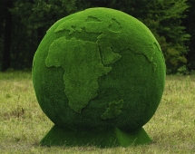 Топиари Земной шар (на подиуме), d=220см - газон Eco + Premium