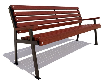 Скамейка парковая Ретро лиственница 3 м, фото 4