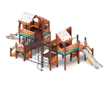 Детская игровая площадка Теремок (Пряничный домик) ДИК 2.07.03-02 H=750 H=1200, фото 2