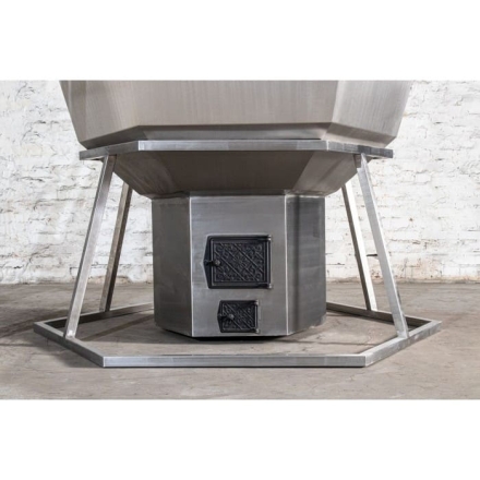 Сибирский банный чан &quot;Елисей Силович&quot; на подставке + печь 1650 мм опора - нерж. сталь, фото 8