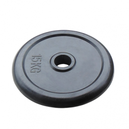 Диск JOHNS d26/d51 мм черный обрезиненный, 15кг, фото 2