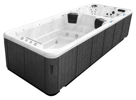 Двухзонный композитный спа-бассейн c противотоком Jazzi Pool Sunset SKT339A, фото 3