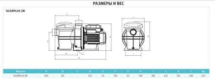 Насос с префильтром Espa Silenplus 2M, фото 3