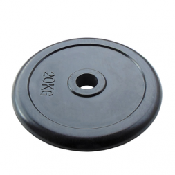 Диск JOHNS d26/d51 мм черный обрезиненный, 20кг, фото 2