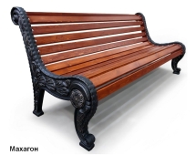 Скамейка чугунная Город, Сосна 3,0 м Скамейка чугунная Город, Сосна 3,0 м