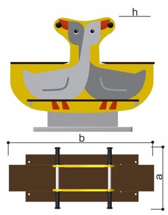 Качалка Romana 108.53.00 для детской площадки, фото 2