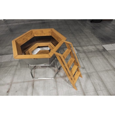 Сибирский банный чан &quot;Елисей Силович&quot; на подставке 1650 мм опора - нерж. сталь, фото 3