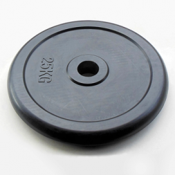 Диск JOHNS d51 мм черный обрезиненный, 25кг